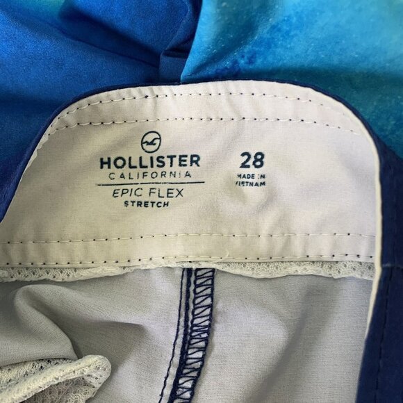 Hollister California Epic Flex Stretch Board Shorts Men’s Size 28 Blue Nautical - Picture 8 of 11